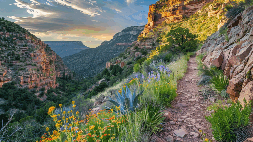 How to Experience the U.S. Like a Local: Travel Tips from Residents A Rugged Hiking Trail Winding Through The Red Rock 1024x574